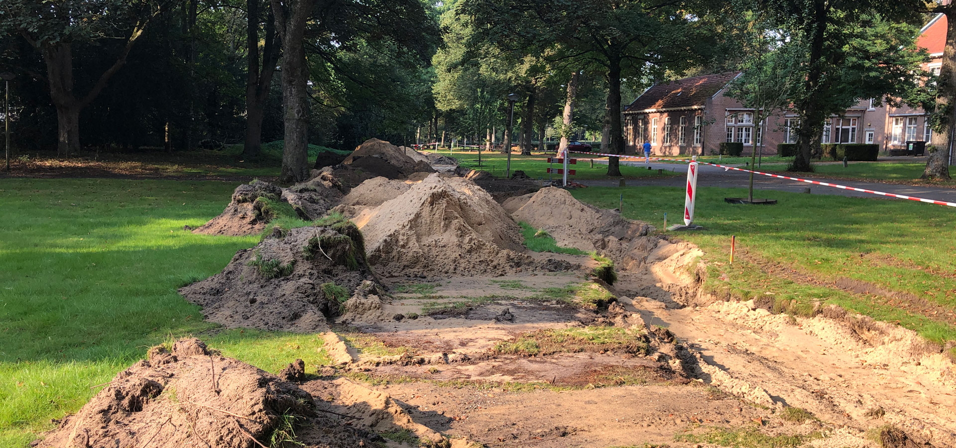 Werkzaamheden op het park